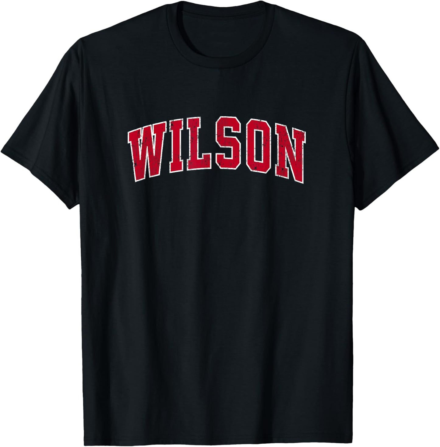 Wilson North Carolina NC Vintage Sports Design Red Design T-Shirt - T-Shirt | Black