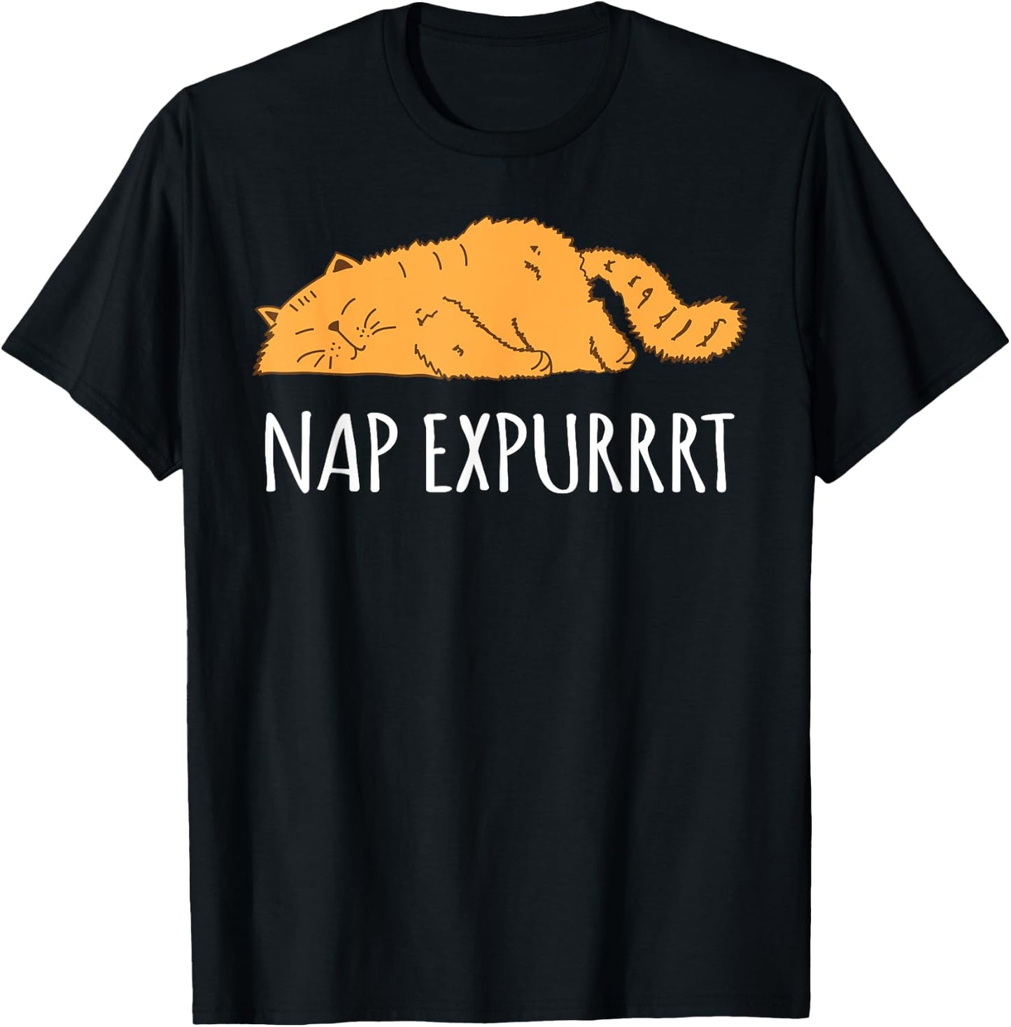 Funny Lazy Cat Nap Time - Nap Queen Or King Gift T-Shirt - T-Shirt | Black