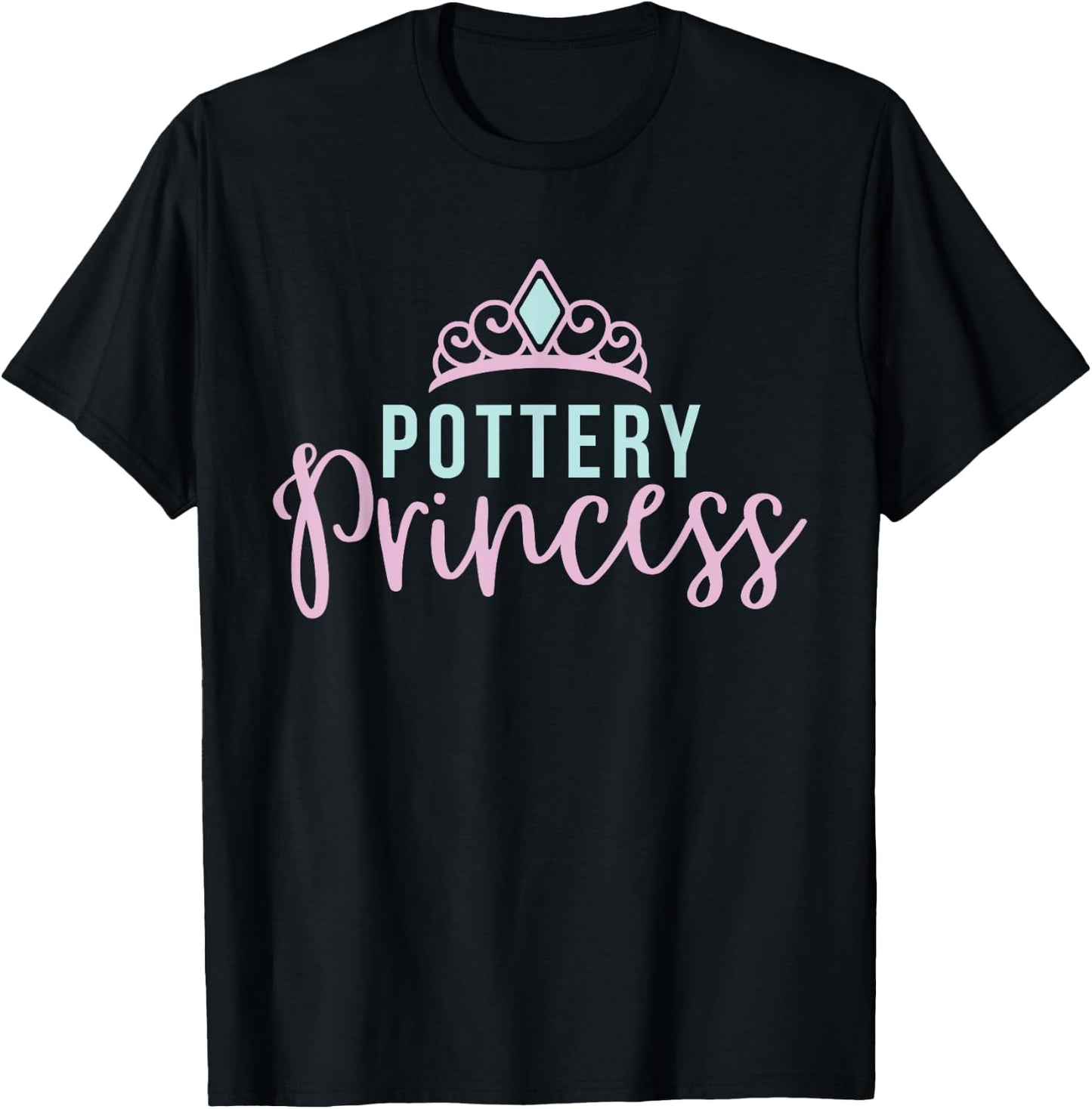 Pottery Princess Cute Tiara T-Shirt - T-Shirt | Black