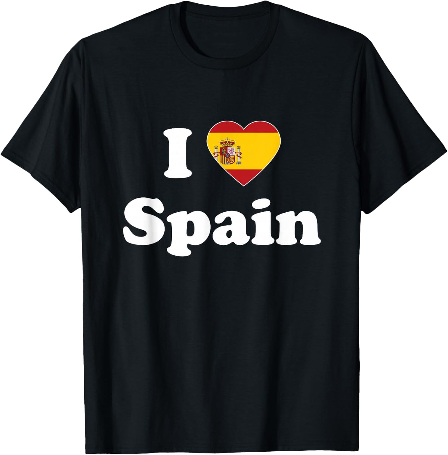 I Love Spain I Heart Spain Spanish T-Shirt - T-Shirt | Black