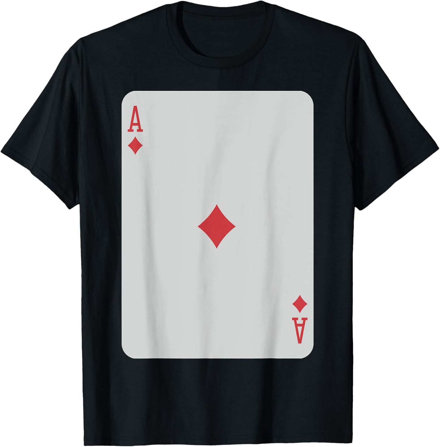 Cute Ace of Diamonds Poker Pro Luck Player Winner Costume T-Shirt - T-Shirt | Black