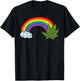 Rainbow Weed Cannabis Marijuana 420 Pot Smoker Stoner Gift T-Shirt - T-Shirt | Black