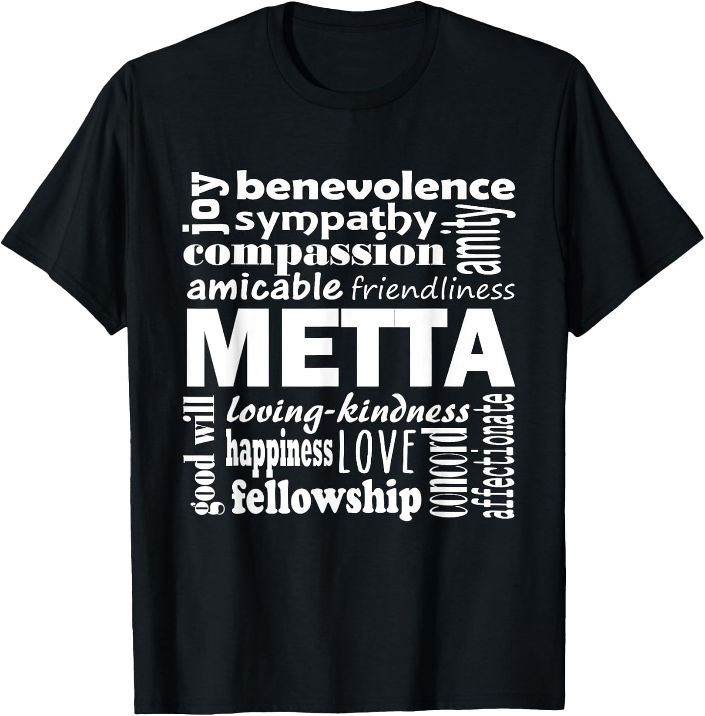 Metta Meditation Definition T-Shirt - T-Shirt | Black