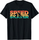 Retro Speed Skater Ice Skating T-Shirt - T-Shirt | Black