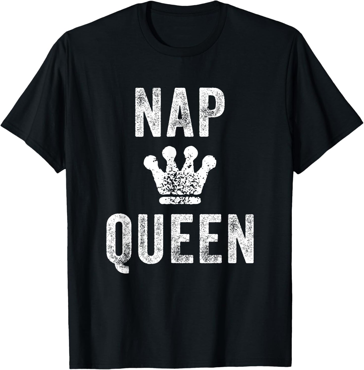 Nap Queen Crown Funny Sleeping Power Napping Girl Champion T-Shirt - T-Shirt | Black