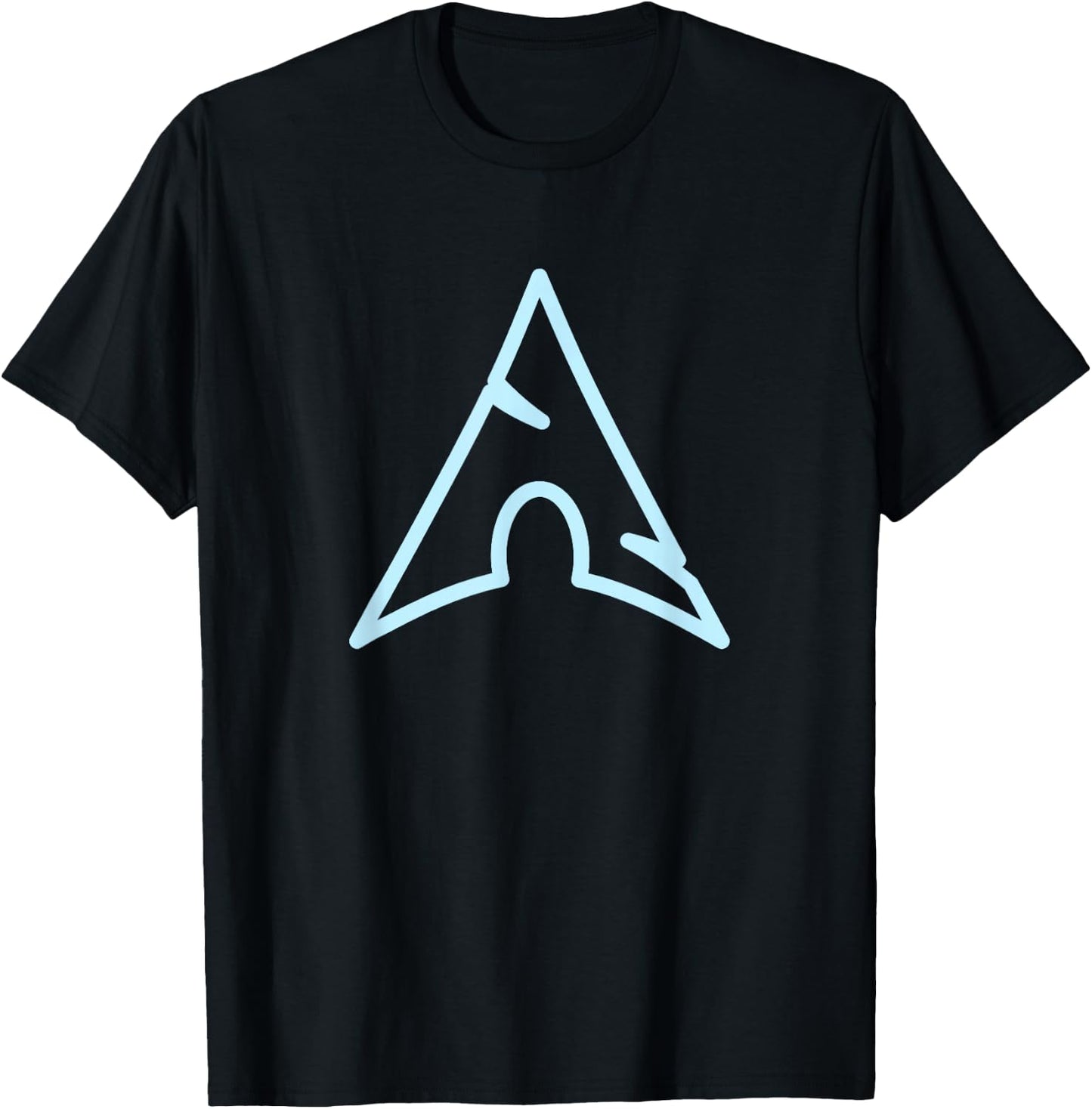 Arch Linux lovers Blue Large Logo Open Source Os T-Shirt - T-Shirt | Black