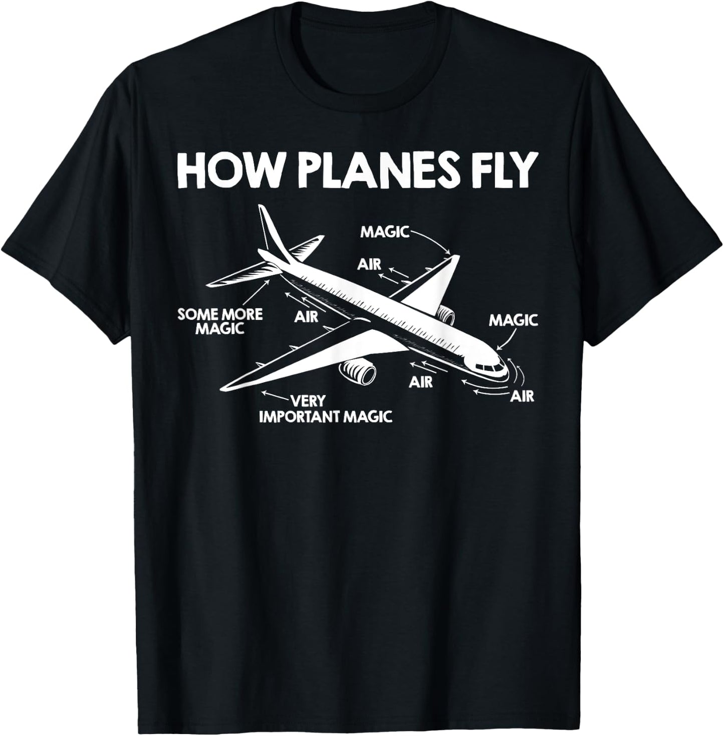 Aircraft Pilot Aerospace Engineer How Planes Fly Engineering T-Shirt - T-Shirt | Black