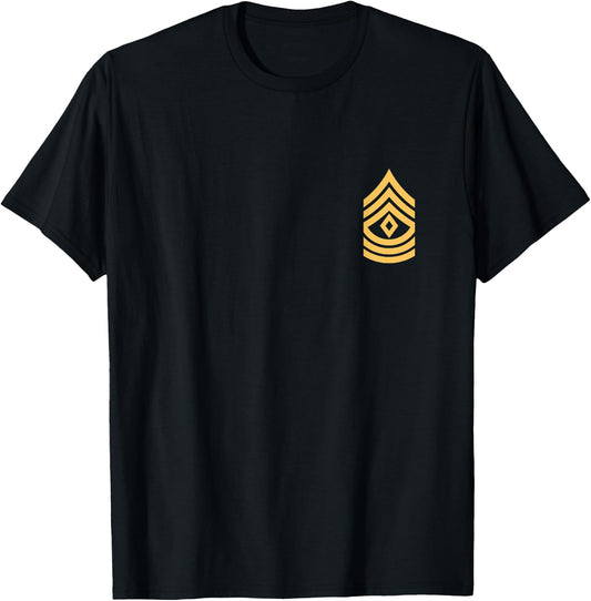 Promotion Army Sgt, E-8 First Sergeant Rank Insignia. NCOs T-Shirt - T-Shirt | Black