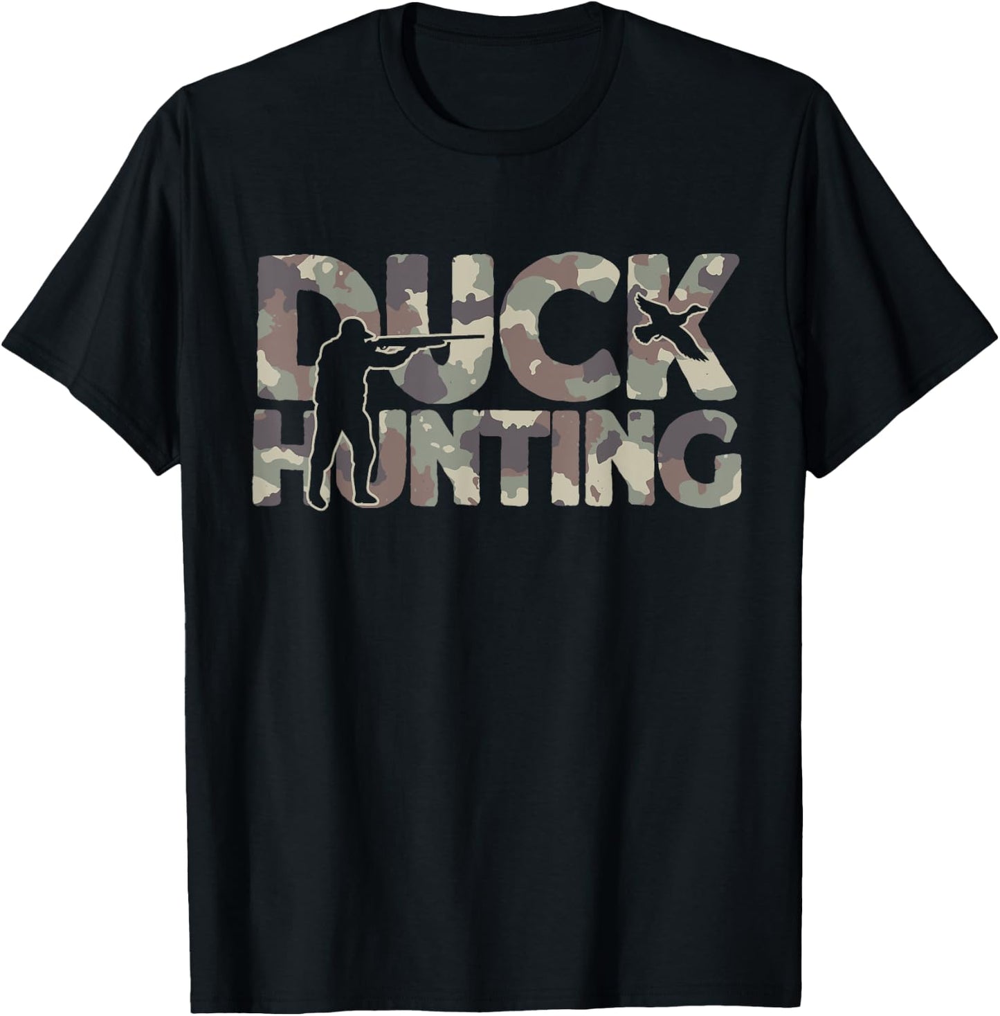 Duck Hunting Camouflage Duck Hunter T-Shirt - T-Shirt | Black