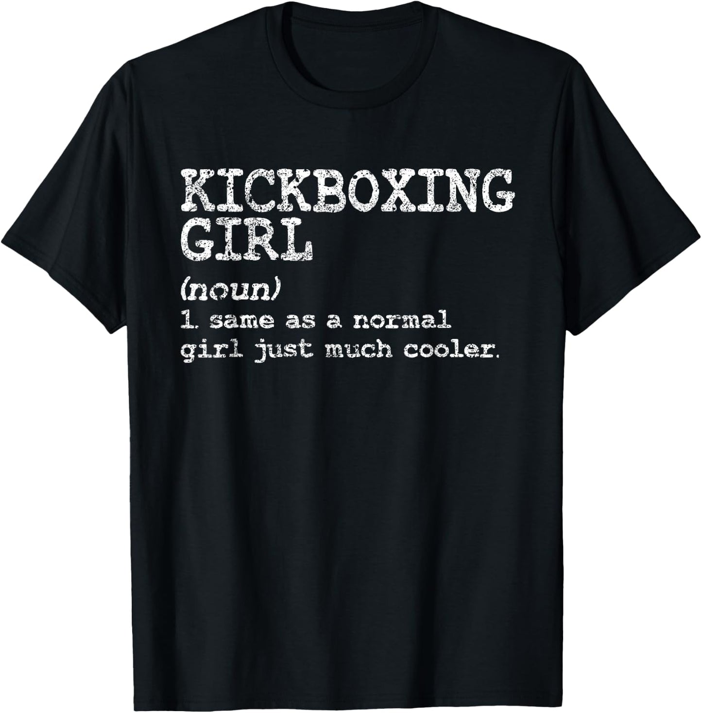 Kickboxing Girl Definition Funny Women Coach Martial Arts T-Shirt - T-Shirt | Black