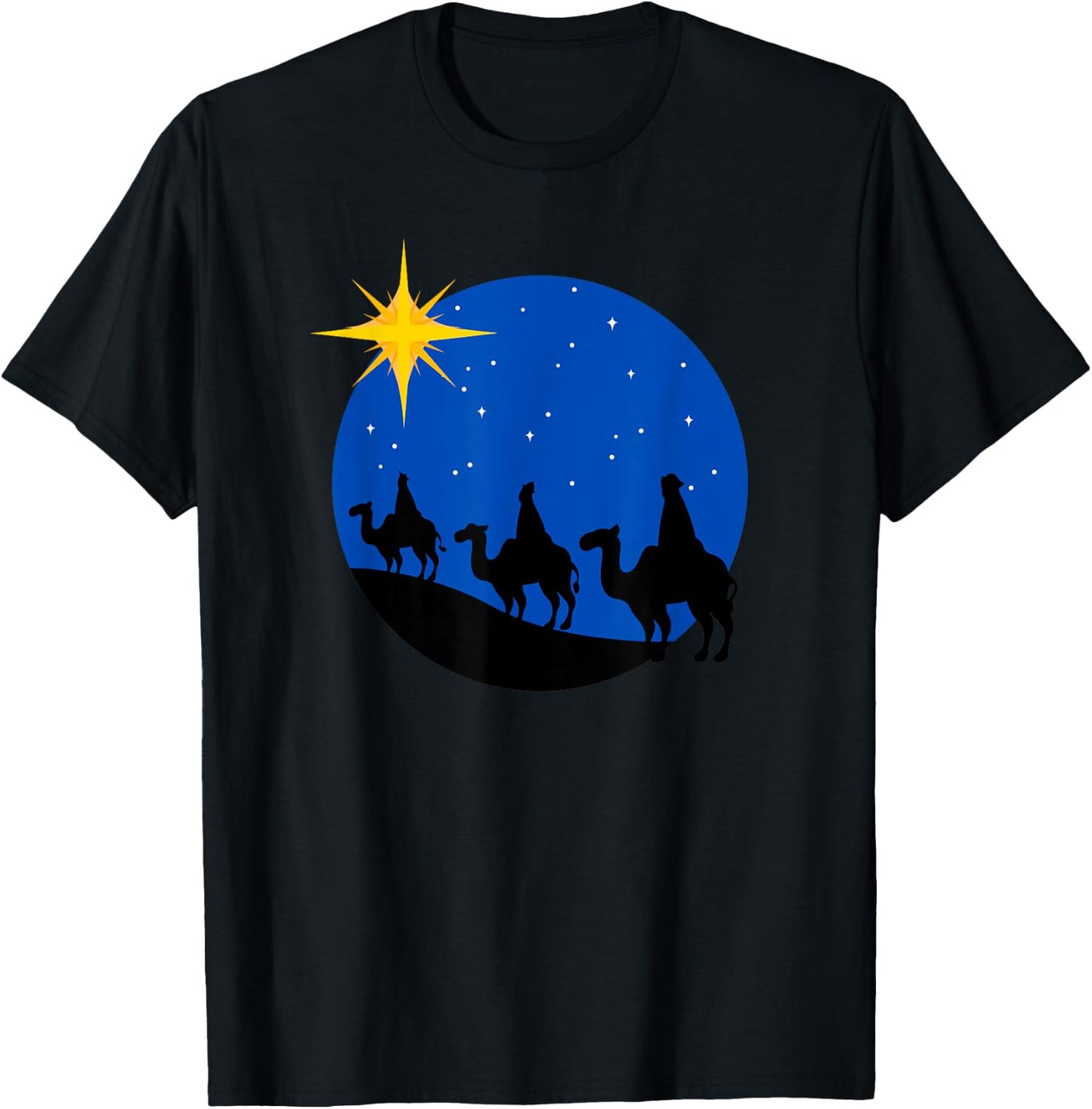 Christmas Nativity Jesus Birth The Three Wise Men T-Shirt - T-Shirt | Black