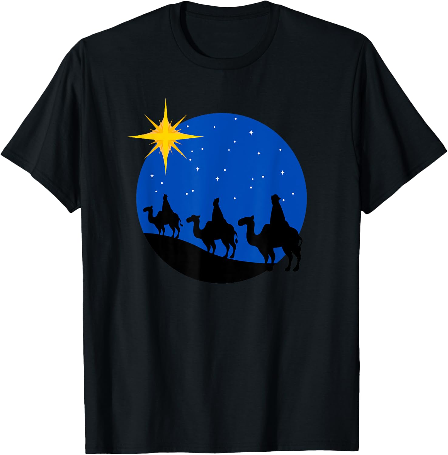 Christmas Nativity Jesus Birth The Three Wise Men T-Shirt - T-Shirt | Black