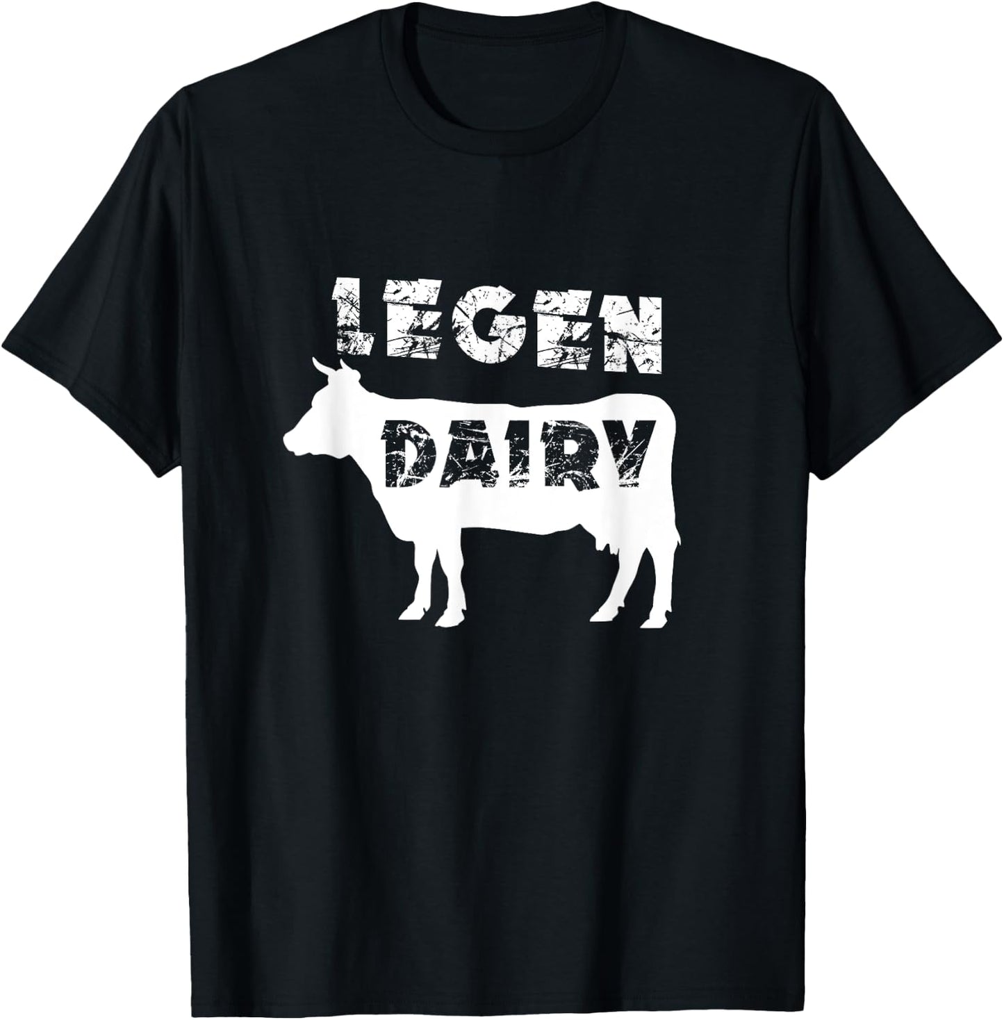 Funny Legen Dairy Cow Farm Animal Bull Sarcastic Shirt T-Shirt - T-Shirt | Black