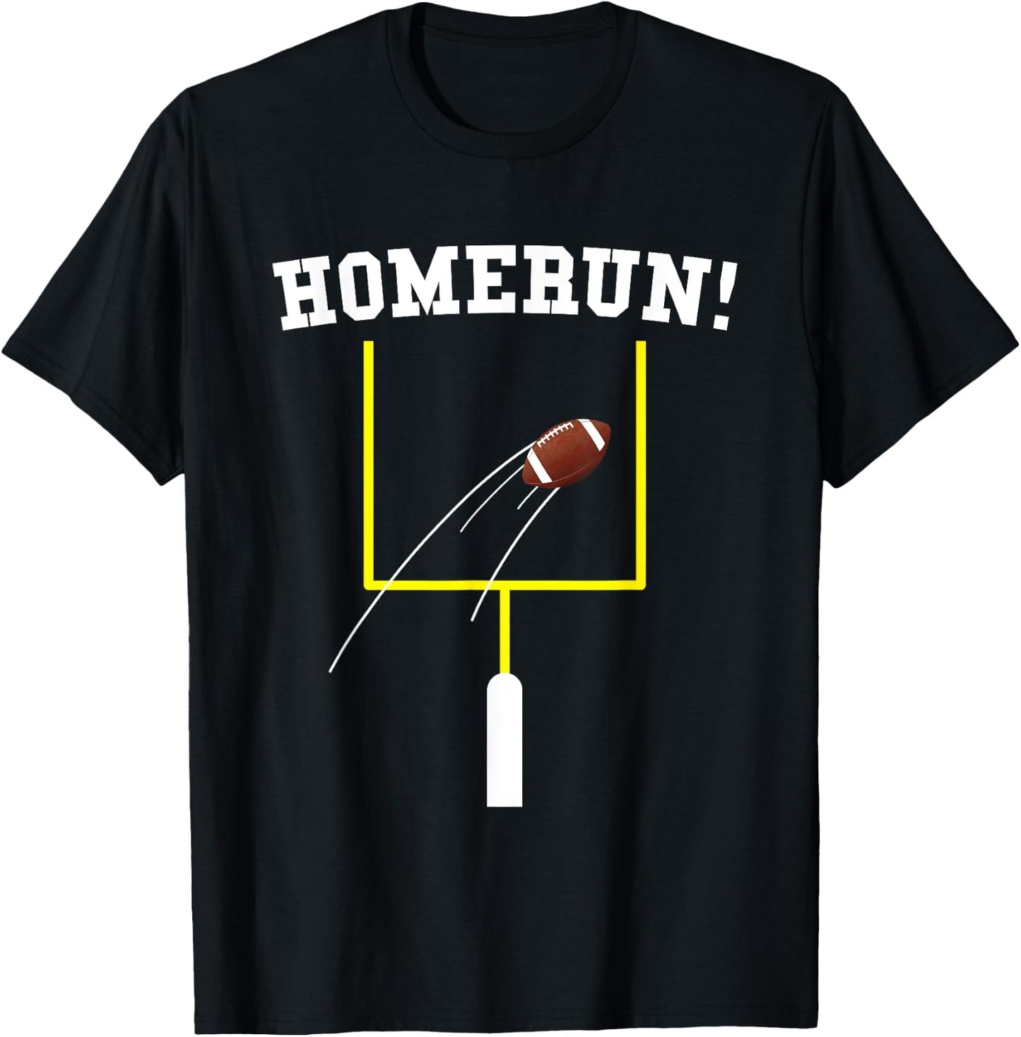 Funny Homerun Football Baseball Sports Mix Up Humor T-Shirt - T-Shirt | Black