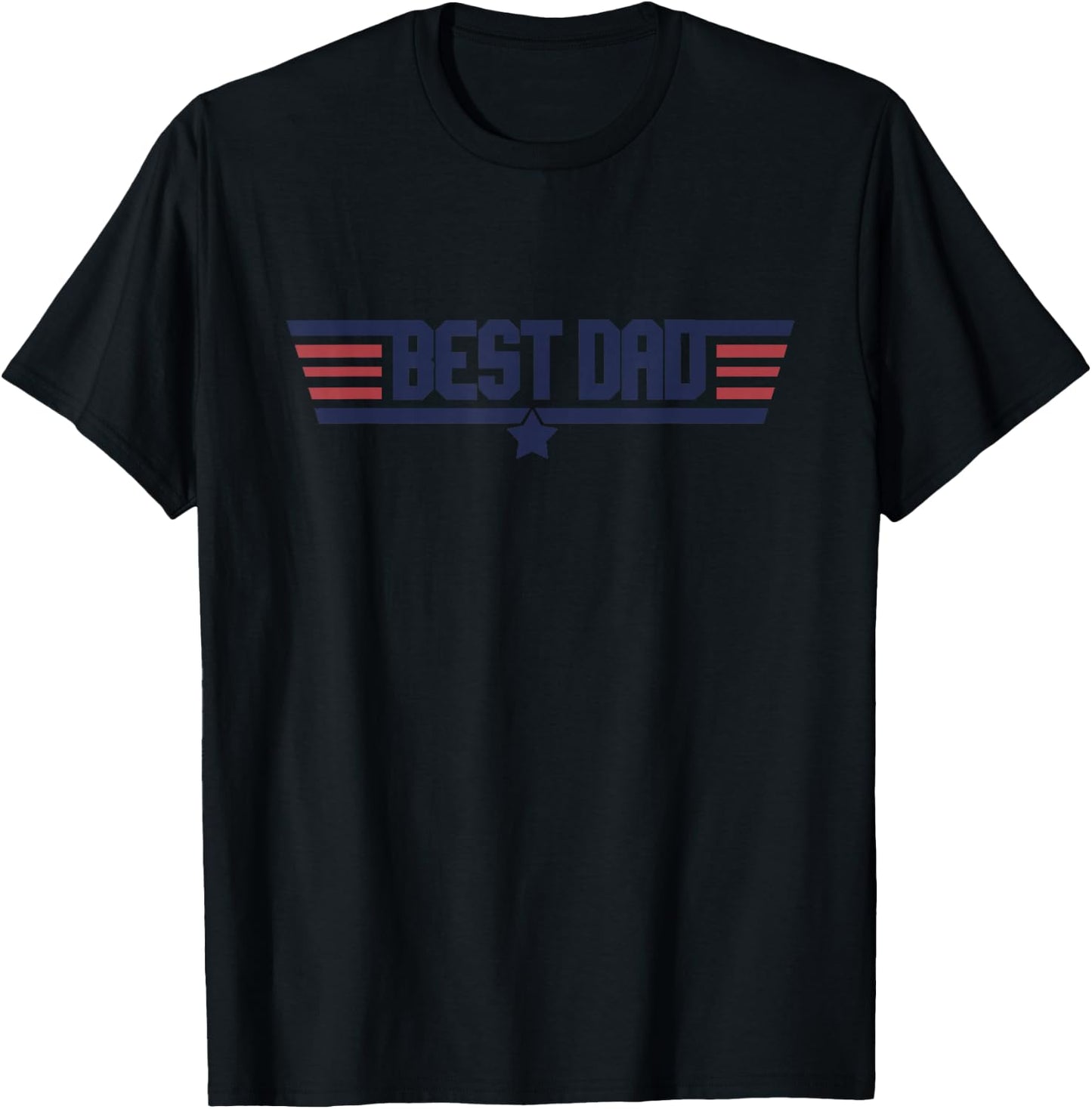 Best Dad Cool Funny Military Fathers Day Gift Dads T-Shirt - T-Shirt | Black