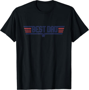 Best Dad Cool Funny Military Fathers Day Gift Dads T-Shirt - T-Shirt | Black