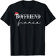 Xmas Boyfriend Fiance Christmas Newly Engaged Couple Pajamas T-Shirt - T-Shirt | Black