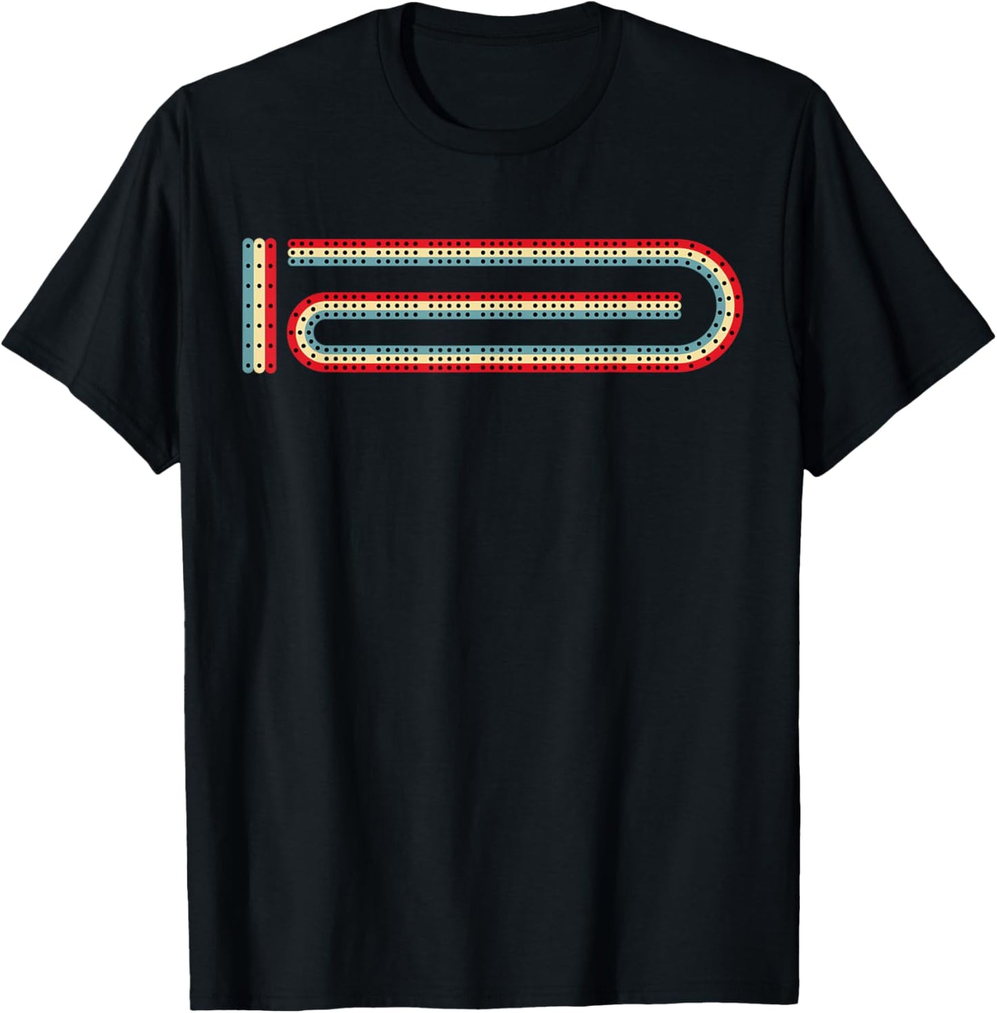 Cribbage Board 3 Track Cribbage T-Shirt - T-Shirt | Black