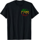Rasta Reggae Palms Rastafarian Roots Jamaican Hippie T-Shirt - T-Shirt | Black