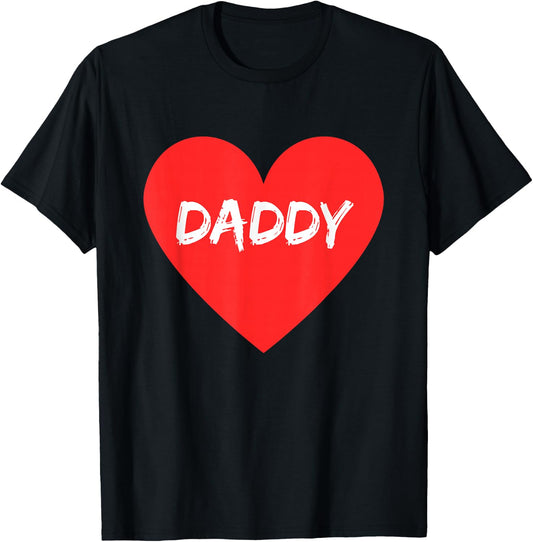 Love for Daddy Inside of A Heart T-Shirt - T-Shirt | Black