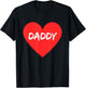 Love for Daddy Inside of A Heart T-Shirt - T-Shirt | Black