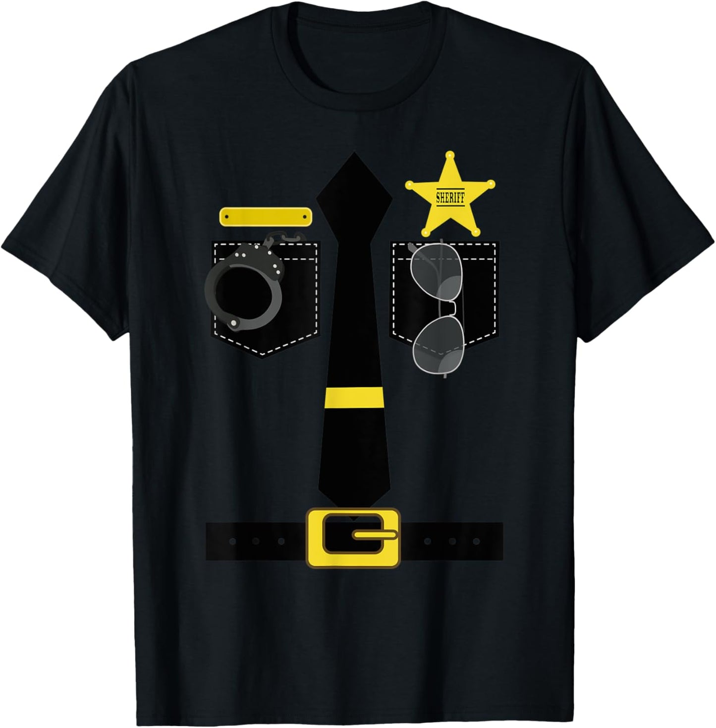 Highway Patrol Halloween Costume CHP Sheriff Shirt T-Shirt - T-Shirt | Black