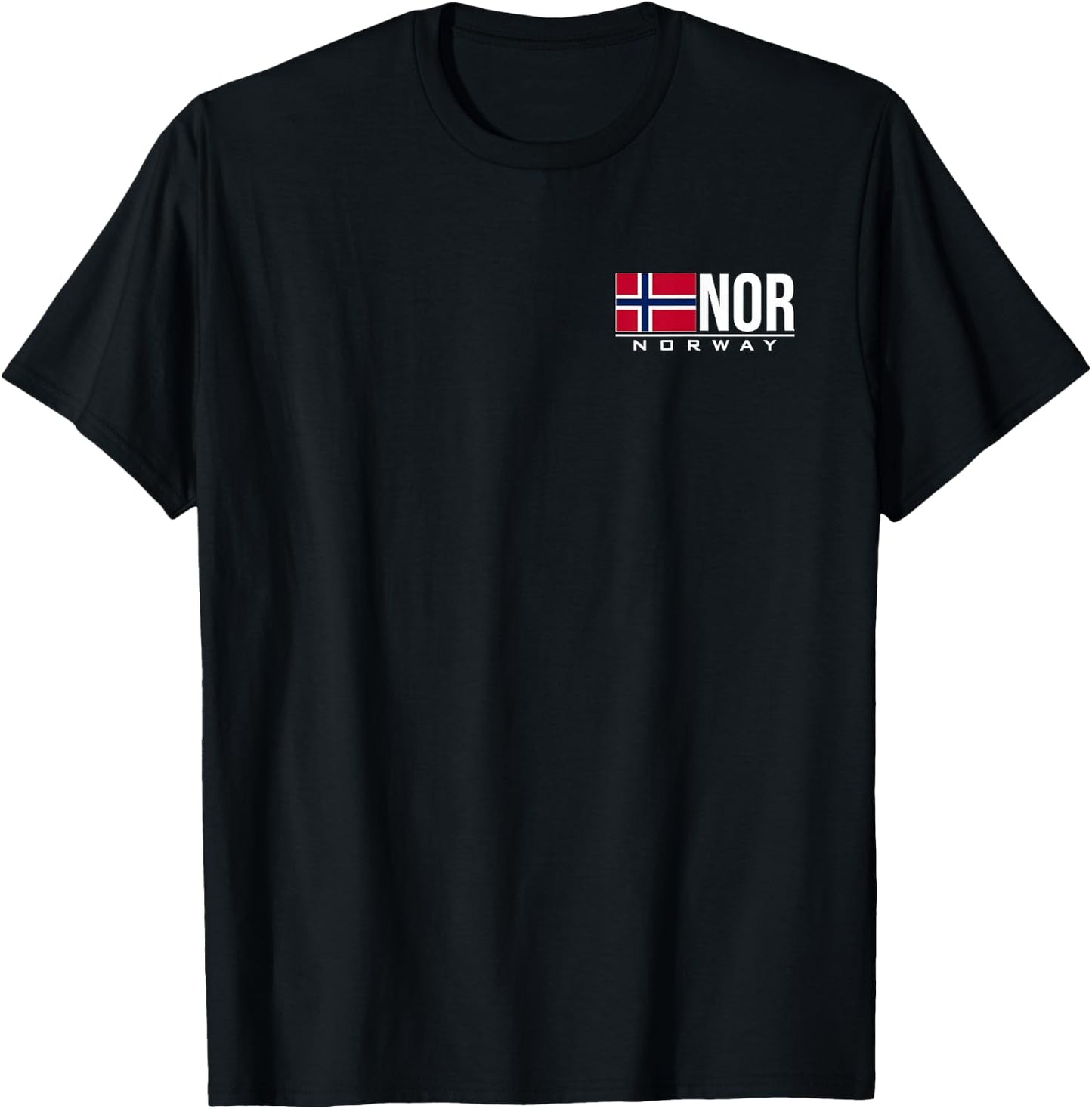 Norway Flag Norwegian Country Code NOR Sports Games Athlete T-Shirt - T-Shirt | Black