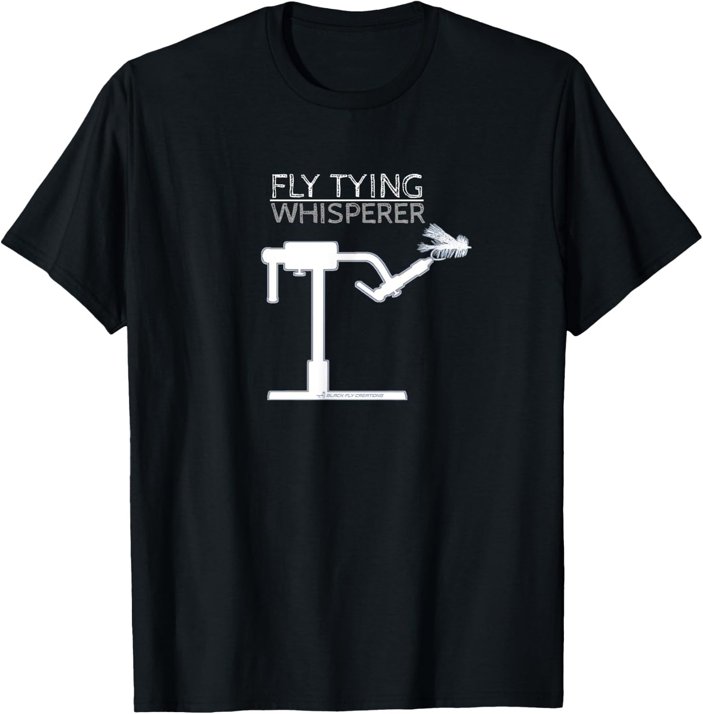 Fly Tying Shirts & Fly Fishing Gifts by Black Fly T-Shirt - T-Shirt | Black