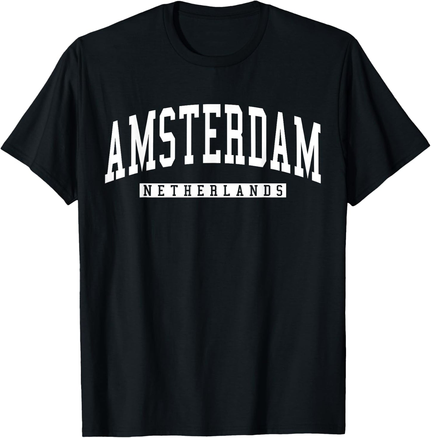 Netherlands Amsterdam City T-Shirt - T-Shirt | Black