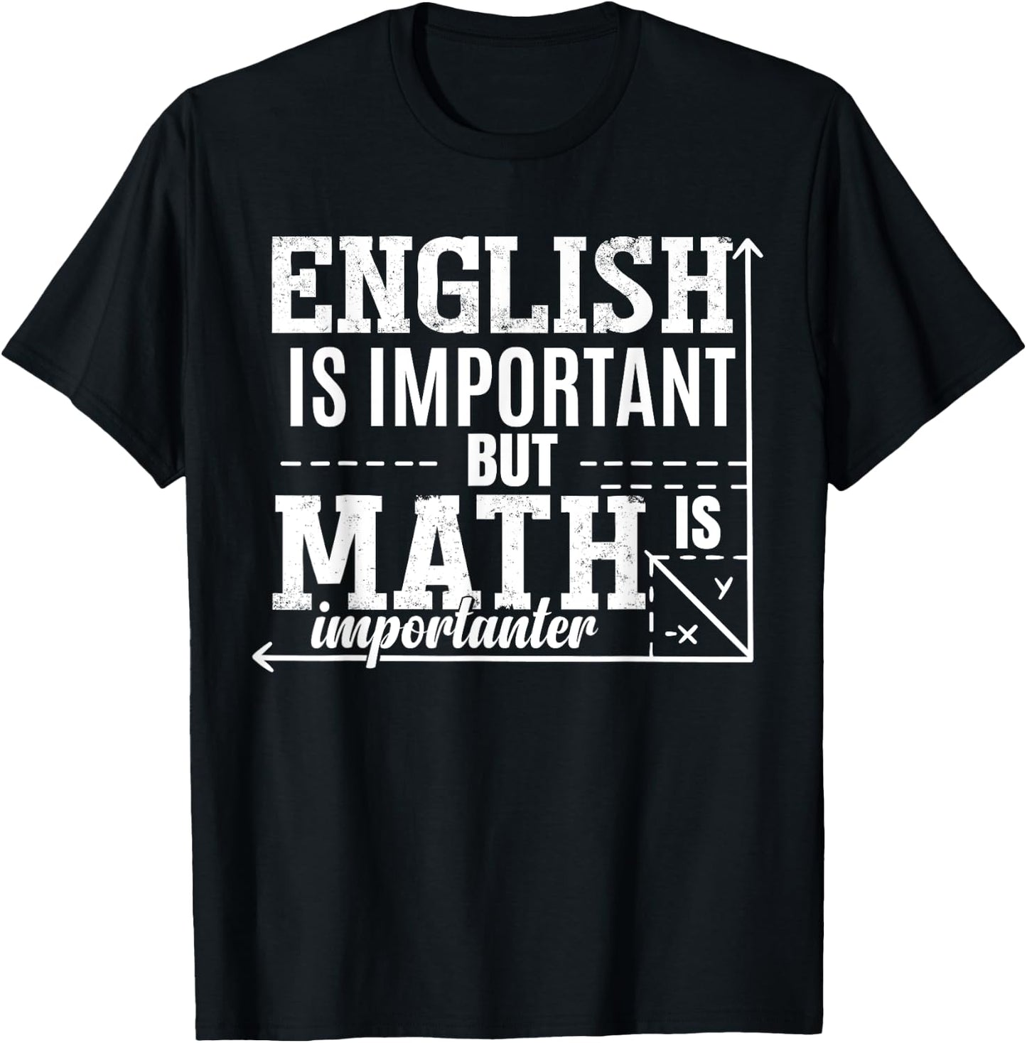 Mathematics | English Is Important But Math Is Importanter T-Shirt - T-Shirt | Black