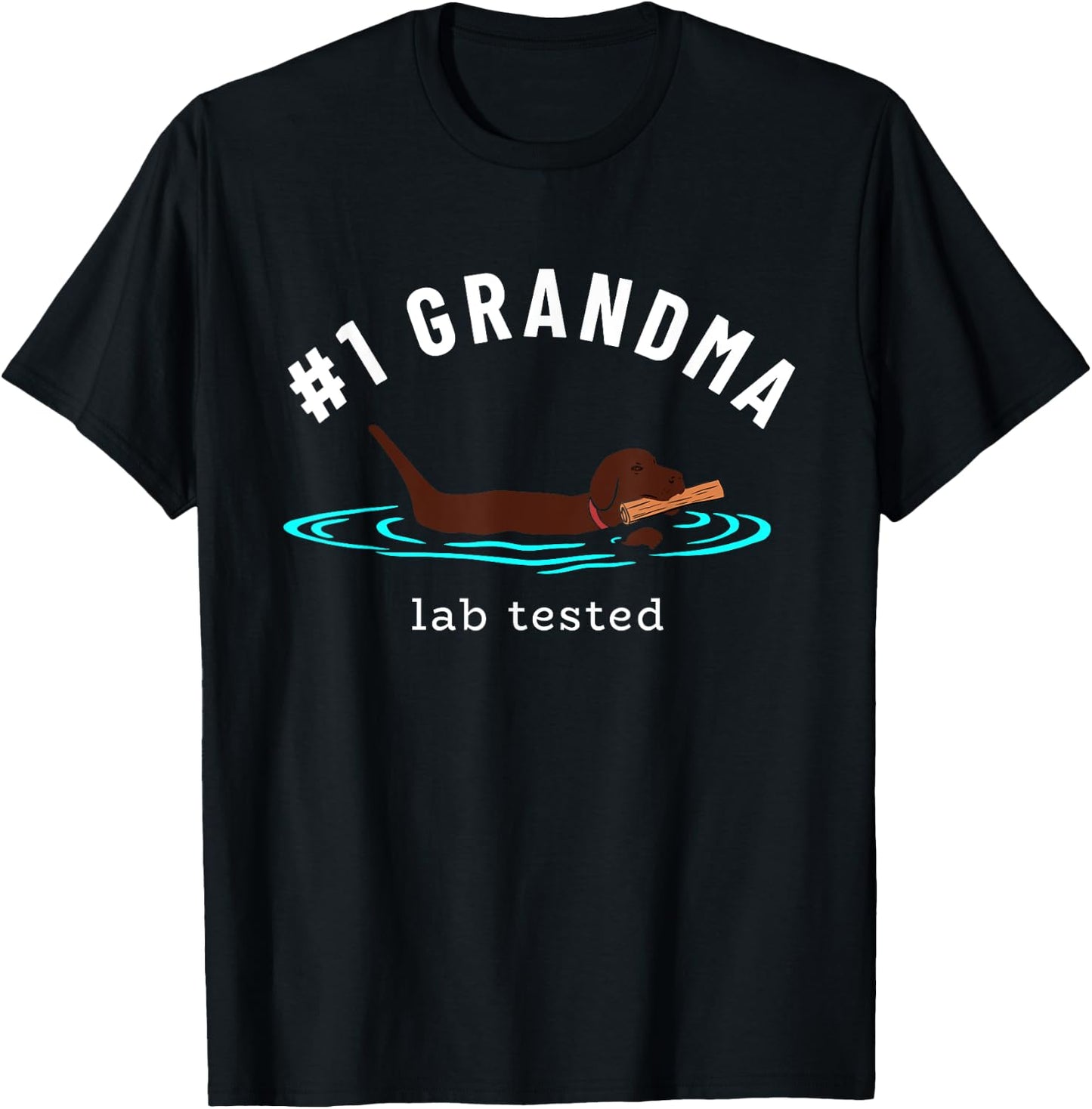 Lab Grandma Chocolate Labrador Retriever Dog Grandparent Women T-Shirt - T-Shirt | Black