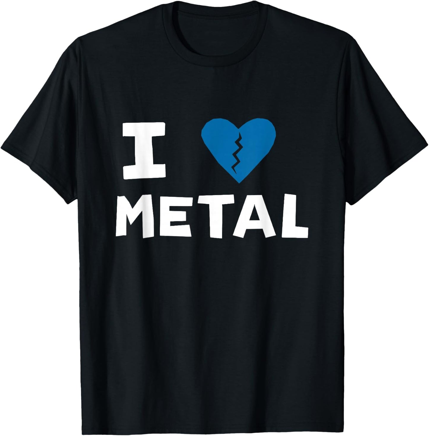 I Heart Metal Design T-Shirt - T-Shirt | Black