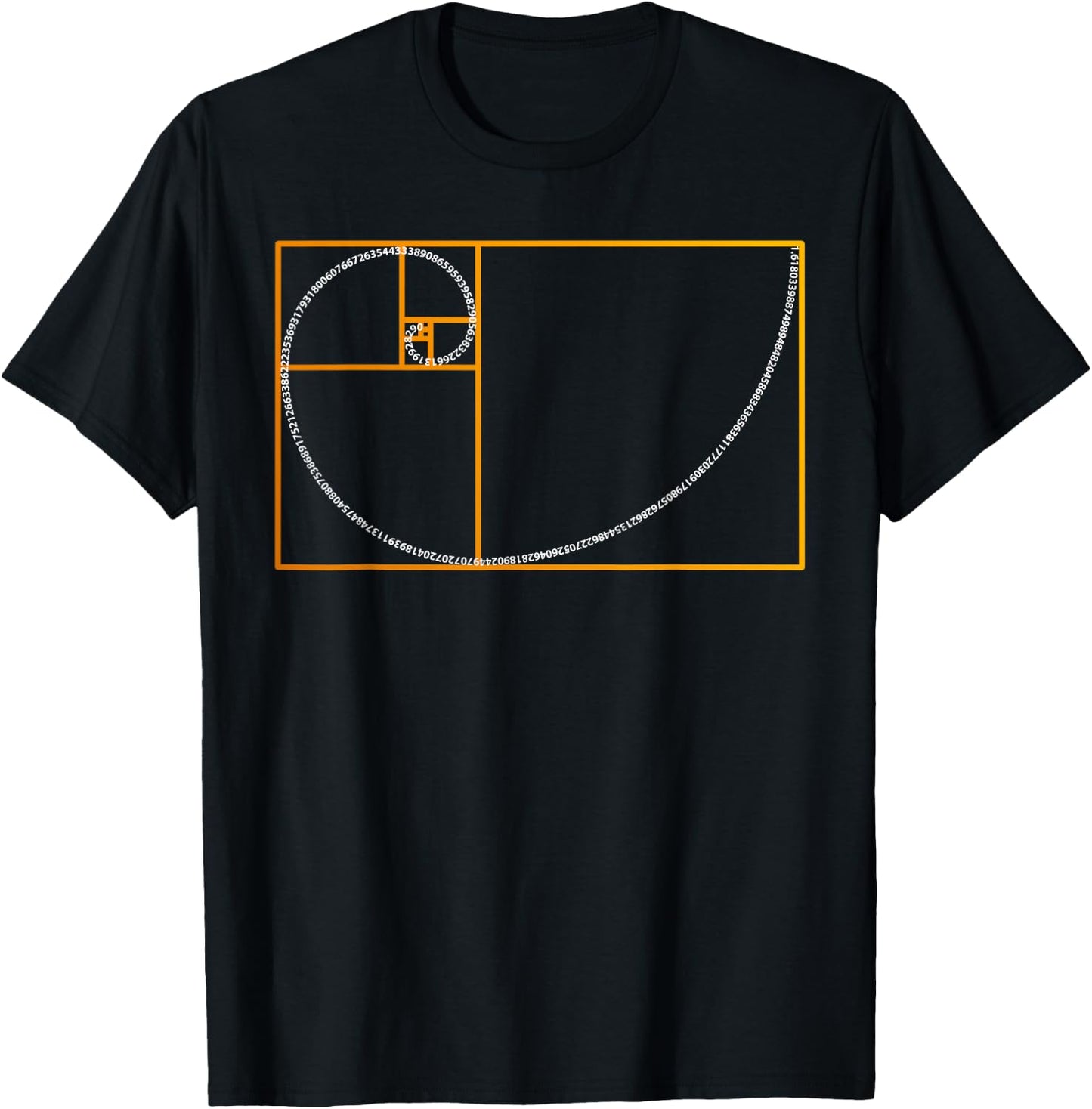 Golden Ratio Shirt Fibonacci Spiral Arc Perfect Geometry T-Shirt - T-Shirt | Black