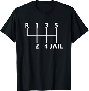 6 Speed Manual Transmission for Car Enthusiasts Humour T-Shirt - T-Shirt | Black