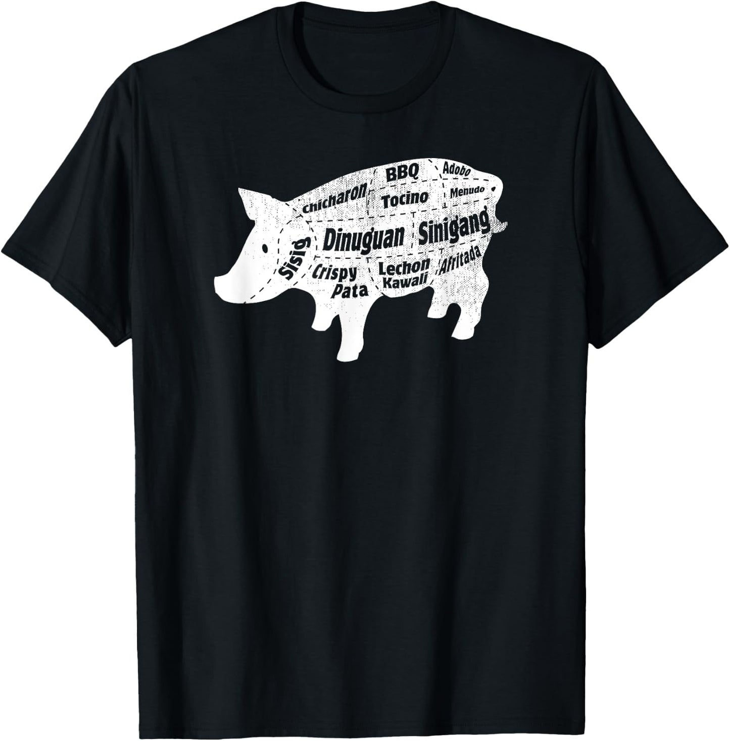 Funny Cool Pinoy Pinay Mahal Love Philippines - Filipino Food - Pig Pork Baboy Parts - Black - - Short Sleeve - Small - Classic Fit - Cotton 65%, Polyester 35% T-Shirt - T-Shirt | Black
