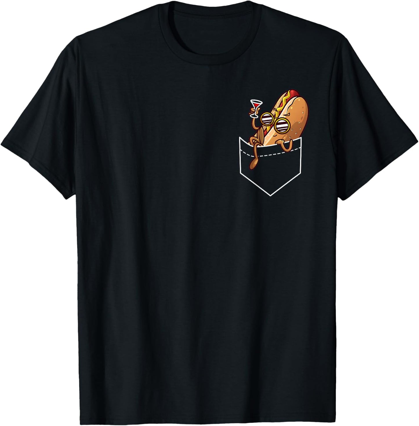 Cool Hot Dog Design Women Kids Dish Hot Dog Lovers T-Shirt - T-Shirt | Black