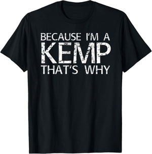 KEMP Gift Funny Surname Family Tree Birthday Reunion Idea T-Shirt - T-Shirt | Black