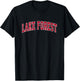 Lake Forest Illinois IL Vintage Sports Design Red Design T-Shirt - T-Shirt | Black