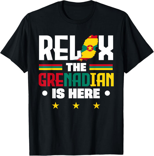 Grenada - Grenadian Heritage Roots Flag Designs Grenadian Relax - Women's Black Small Short Sleeve Cotton T-Shirt - T-Shirt | Black