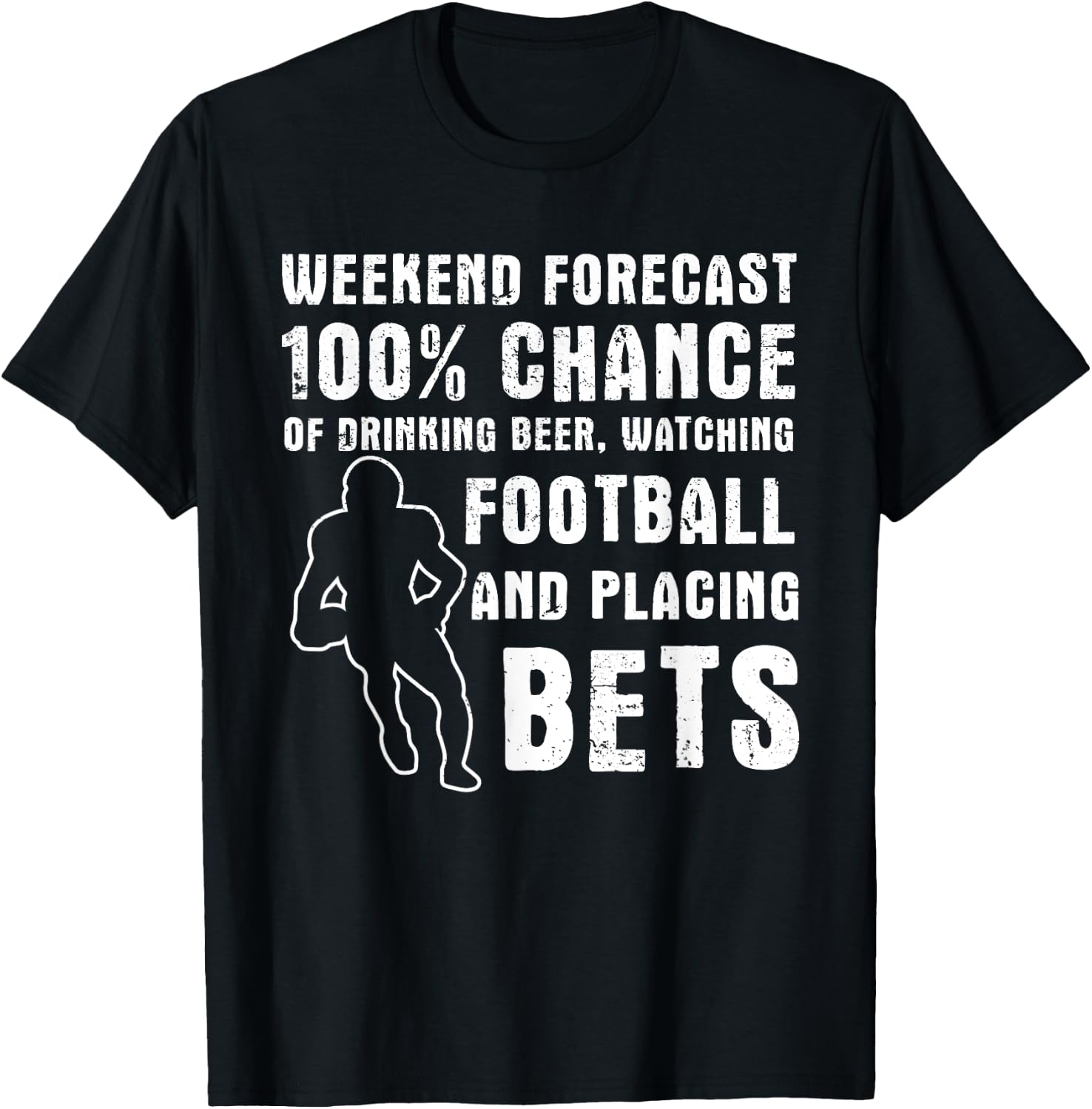 Fantasy Football Sports Betting Gambling Sports Bet Gambler T-Shirt - T-Shirt | Black