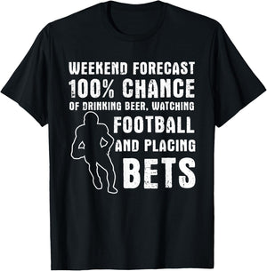 Fantasy Football Sports Betting Gambling Sports Bet Gambler T-Shirt - T-Shirt | Black