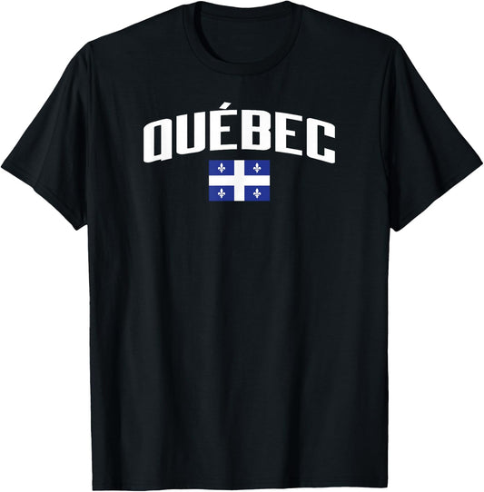 Quebec Flag Canada T-Shirt - T-Shirt | Black