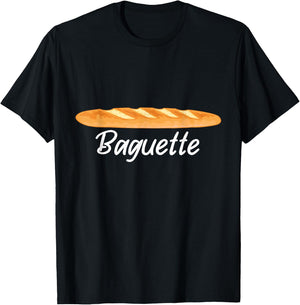 Baguette French Bread France Lover Francophile T-Shirt - T-Shirt | Black