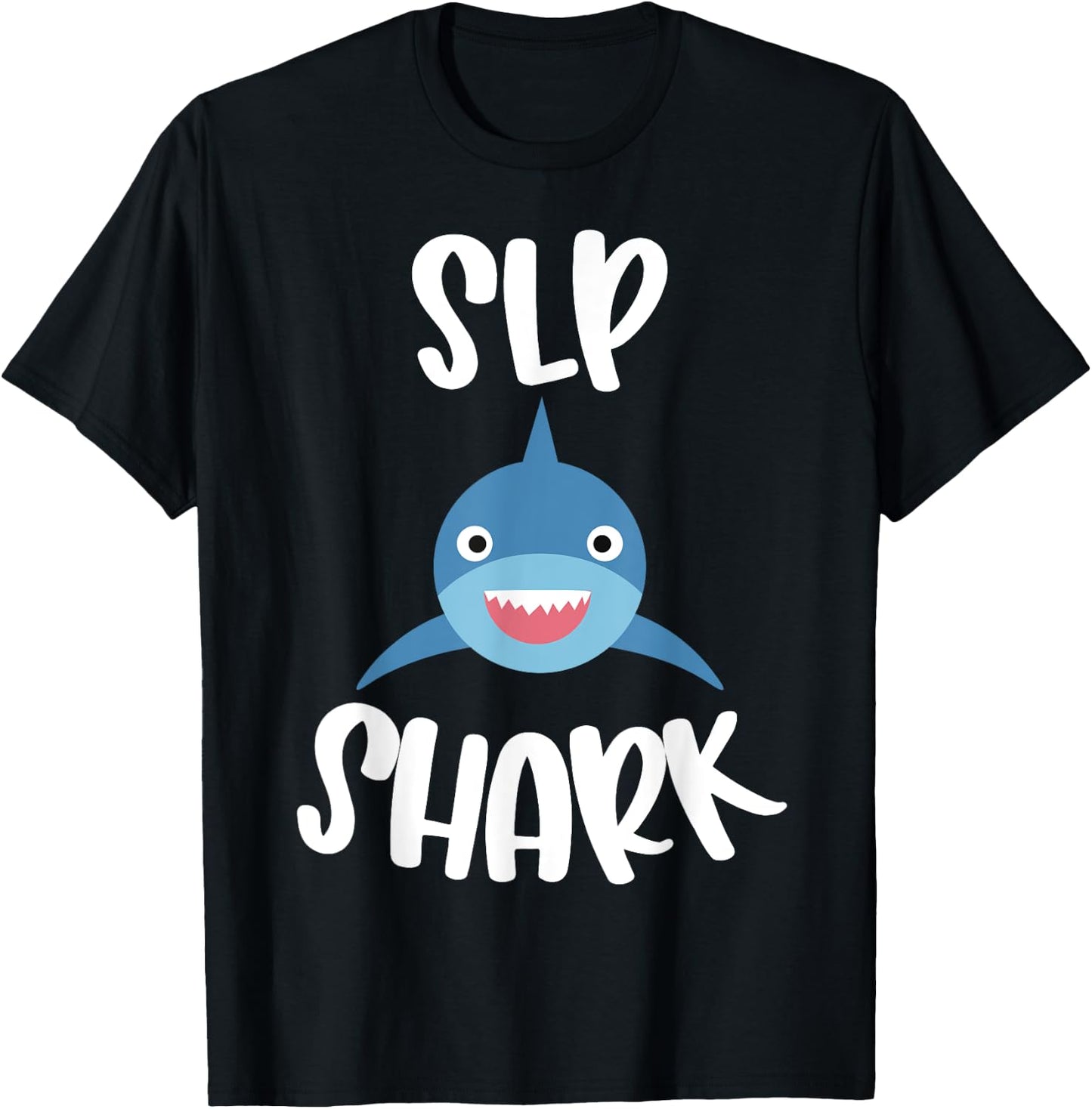 Pediatric Speech Therapy Cute SLP Shark Therapist T-Shirt - T-Shirt | Black