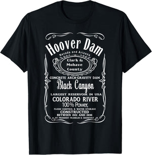 Hoover Dam Nevada Arizona USA United States of America T-Shirt - T-Shirt | Black