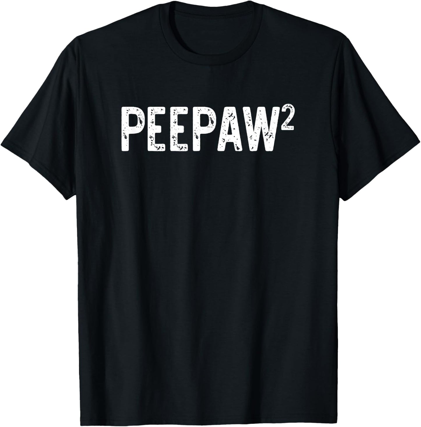 Second Time PeePaw Again 2nd Power Baby Announcement Pee-Paw T-Shirt - T-Shirt | Black