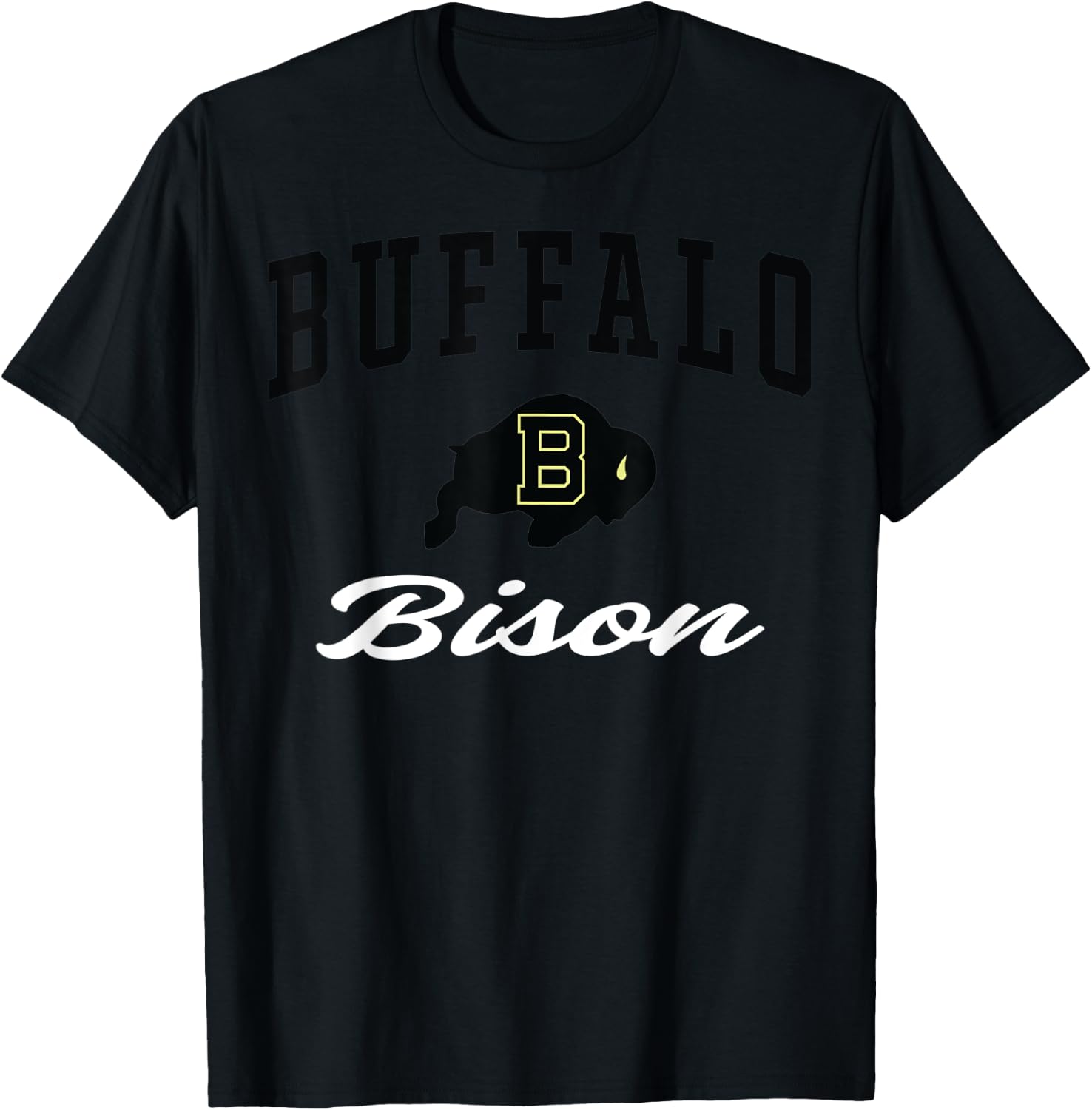 Buffalo High School Bison C3 T-Shirt - T-Shirt | Black