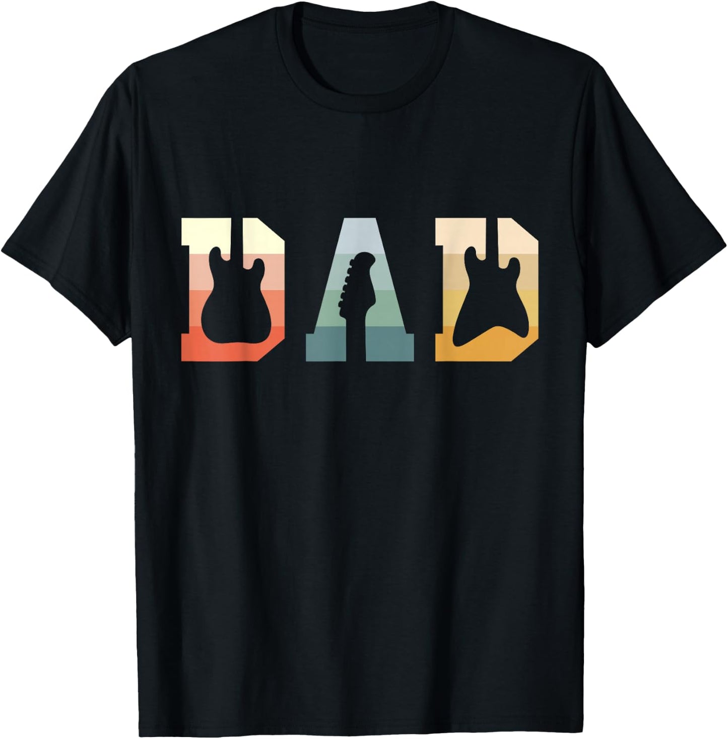 Acoustic Guitar Dad Guitarist Musical Instrument Musician T-Shirt - T-Shirt | Black