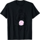 Bubblegum Girl Outline Cute Minimal Art Design Teens Gift T-Shirt - T-Shirt | Black