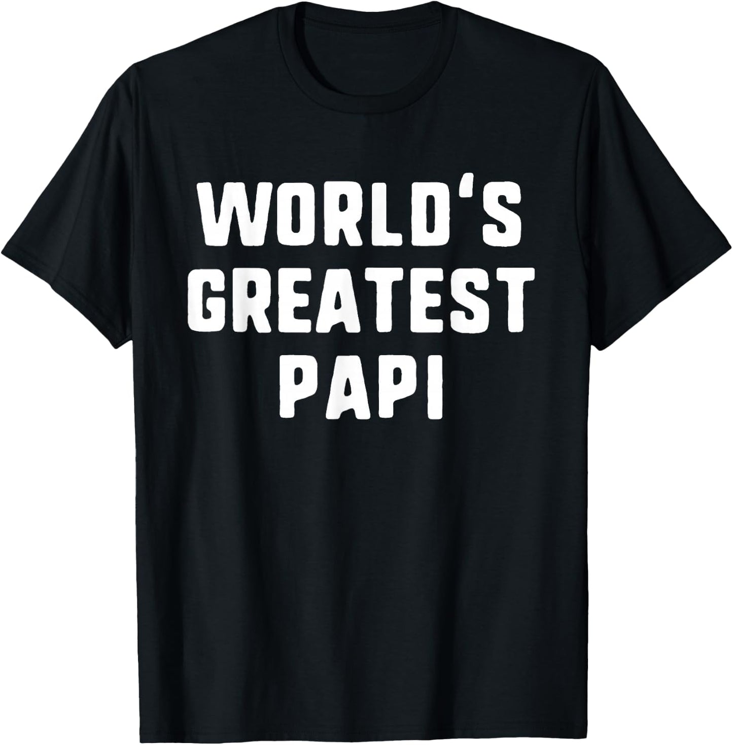 World's Greatest Papi Funny Family T-Shirt - T-Shirt | Black